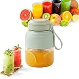 1300ML Portable Wireless Juicer Cup,38 Blade Electric Wireless Juicer,With Double Lid,Fresh Juice Portable Blender,Household Large Capacity Blender Cup For Fruits & Vegetables ,Green 1PC
