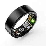 XUV Smart Health Ring, IP68 Waterproof Fitness Tracker with Ring Cover, Heart Rate and Sleep Monitoring, Step Counting, No Subscription Fee, Compatible with iOS and Android (Black, 10)