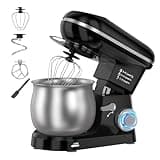Electric Stand Mixer with 5.3 Quart, Cake Mixer with Stainless Steel Bowl and Stand, Kitchen Mixer Tilt-Head Design Includes Dough Hook, Whisk & Beater - Great for Baking Bread, Cakes, Cookies