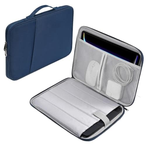 Portable Sleeve Tablet Bag Suitable For Ipad A16 11" / Air 13 Inch 2025 Sleeve Waterproof Canvas(Dark Blue,A16 11" 2025)