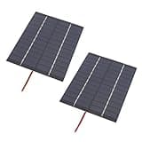 FILFEEL 2 Pcs 2W 12V Polycrystalline Silicon Solar Panel with Easy Wiring for Outdoor Activities