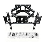 ZoltMount TV Wall Mount Bracket for 32"-85" Flat Panel Television, Double Arc Arm, Maximum Weight 143lbs, ±45°Rotation, Heavy Duty Steel