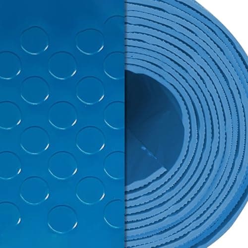 Elitix Coin Pattern Floor Mats 1/8" Thickened, Sheet Vinyl Flooring Commercial Gym Vinyl Rolls, Helm Pad for Boats Extra Thick Anti Fatigue Floor Mat(Blue,WxL 2.5mx5m(98.4x196.8))