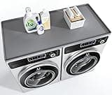 Washer Dryer Countertop, 54" x 27.5" Large Washer and Dryer Covers for The Top, Non-Slip Waterproof Silicone Dryer Top Protector Mat, Washer Dryer Topper for Laundry Room Kitchen Home(Gray)