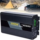 Pure Sine Wave Inverter 5000W Car Power DC 12V 24V 48V 60V 72V to AC Voltage Converter Transformer Vehicle Adapter(60V)