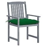 DXKDUSOKJ Solid Acacia Wood Patio Chairs with Cushions 8 Pcs, Gray Wash Finish Outdoor Seating Set for Rustic Charm