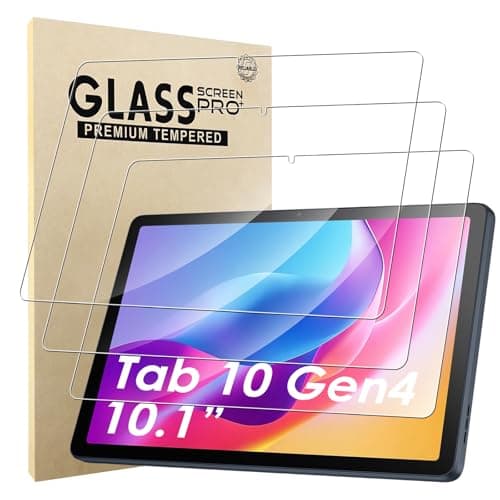 Manlyee 3 Pack Screen Protector Compatible with TCL Tab 10 Gen4 10.1", Tempered Glass 9H Hardness HD Clear Anti-Scratch