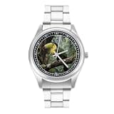 FodPand Analog Men Stainless Steel Band Watch Big Face Silver Wristwatch