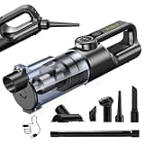 BiLOLLY Cordless Handheld Vacuum Cleaner, 20000Pa Car Vacuum Cleaner Strong Suction, Portable Mini Vacuum Cleaner Rechargeable with Vacuum & Blower, LED Light for Car, Home, Pet Hair, Dust and Crumbs