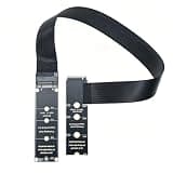 NamZhIY PCIe4.0 NVMe Card Extension Cable for NVMe Drive with AntiInterference and Gold Plate Connectors for Desktop Computer Flexible Card Extension Cable