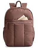 BAGSMART Backpack for Women, Travel Backpack with Large Side Pocket, 15.6 Inch Work College Backpack Purse, Waterproof Business Teacher Laptop Bag, Chocolate