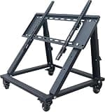 UWYTGF Monitor Arms Tv Stand Mobile Tv Cart with Wheels Tv Stand 32 to 70 Inch Flat Screen Rolling Tv Cart with Locking Wheels and Tilt,OneColor