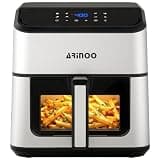 ARINOO 8 Qt Air Fryer Pro with Viewing Window, 8 Presets and Recipe Book