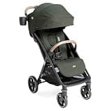 Joie Nutmeg Compact Travel Stroller – Lightweight, with One-Hand Fold, Multi-Position Recline – Newborn to Toddler-Travel-Friendly Design (Forest)