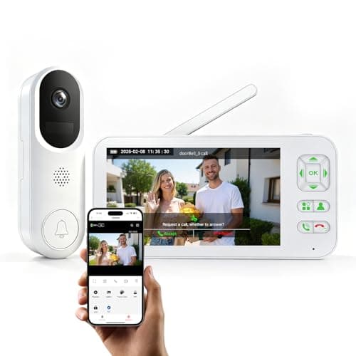 ACEBELL Smart Wireless Doorbell with Camera and 5-inch Monitor