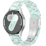Pleixiu Lightweight Resin Strap Compatible with Samsung Galaxy Watch 7 Band 6 5 4 FE 40mm 44mm/Watch 6 Classic 43mm 47mm/Watch 5 Pro 45mm/Watch 4 Classic/Watch 3/Active 2, 20mm Band Women Men