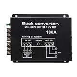 Omquot Car Power Converter 100A Overheating Protection High Strength for Car Refrigerators Aluminium Alloy Lightweight and Portable Black 1 x Converter