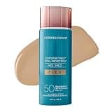 Colorescience Flex Tinted Mineral Sunscreen SPF 50, Tone-Adapting Buildable Coverage with Zinc Oxide, Environmental Defense Against Blue Light & Pollution, For All Skin Tones, 1.8 fl. oz., Medium