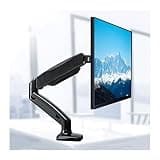 NYTFHMS Monitor Stand Desktop Monitor Mount Arm, Gas Spring Adjustable Monitor Stand for 13-27" Flat Screens, with C-Clamp and Desk Hole Mount, Holds Up to 19.8Lbs Tv Stands