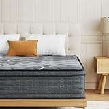 12 Inch Full Size Hybrid Mattress in a Box, Memory Foam Mattress with Pocket Spring for Pressure Relief, Ergonomic Support & Motion Isolation, Medium Firm (12inch, 137x190x30cm)