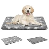 EMPSIGN Dog Crate Pad - Reversible Kennel Mat (Cool & Warm), Machine Washable, Cozy Star Pattern Sleeping Pad for Small Medium Large Dogs, All-Season Pet Bed, Suitable for 30"x20" Dog Crate, Grey