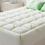 DUMOS Twin Size Ultra Soft Mattress Topper, Viscose Derived from Bamboo, Pillow Top Mattress Pad with Stretchable Pockets, Breathable Cooling Topper for Back Pain Relief