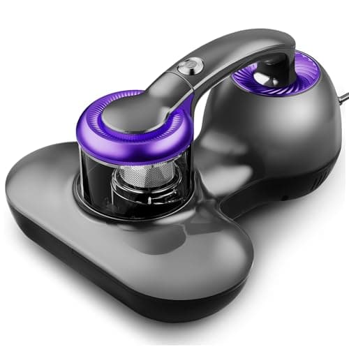 Hersven Bed Vacuum Cleaner, Handheld Mattress Vacuum Cleaner with HEPA Filter, UV Light, Cleaner Machine Deep Cleaner for Bed, Pillows, Sheets, Mattresses, Sofas, Fabric Surfaces