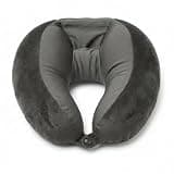 Hit Notion Fly Right Travel Neck Pillow - U-Shaped Head & Neck Support for Airplane, Car & Train, Soft Lightweight Cotton-Blend, Machine Washable, Grey