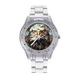 NTVOWPZO Three-Hand Analog Stainless Steel Watches for Men Easy Reader