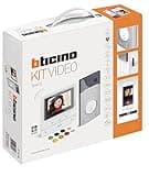 Bticino 364614 Class 100X Video Door Kit Combined With 5 Inch Screen, Access Control With Badge And Induction Loop, White