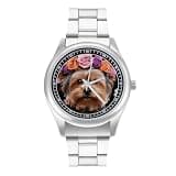 FodPand Analog Men Stainless Steel Band Watch Big Face Silver Wristwatch
