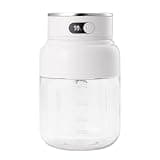27 oz Portable Blender, 80W Personal Smoothie Blender with LED Display, 50-Vane Steel Travel Food Processor, Dual Lids and 2600mAh Battery for Sports, Camping, Home, Cloud White