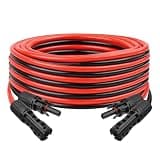 YDDECW Solar Extension Panel Cable - 8AWG 15FT Tinned Copper Red & Black Parallel 8 Gauge PV Wire with Solar Connectors Weatherproof Photovoltaic Wire for RV, Marine, Solar Panel, Automotive (15