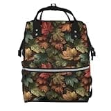 Pioyoku Camouflage Maple (2) Print Diaper Bag Backpack -Multifunction Travel Baby Diaper Bag,Baby Bags For Girls Boys
