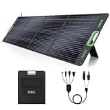 EBL 200W Portable Solar Panel, Foldable IP65 Waterproof 200 Watt Solar Panel with MC-4 Anderson Output Connector, w/ 4 Kickstands for RV, Camping, Blackout