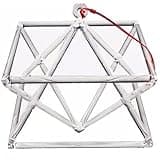 TBLOTYD Clear Quartz Crystal Singing Mokaba Merkaba Quartz Crystal Singing Pyramid Chakra Optically for Healing Meditation, Sound Healing,Gift for Prayer,6 inch