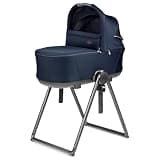 PEG Culla Flex Bassinet with Height Adjustable Stand, Blue Shine