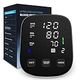 HOLFENRY Blood Pressure Monitor with BP Cuff 8.7”-16.5”- Upper Arm Blood Pressure Monitors for Home Use AC-Powered&AAA Battery Charging/3-color Indicator-High Blood Pressure Machine Tracks Two Users