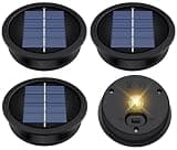 4 Pack Solar Light Replacement Top, Replacement Solar Light Parts for Lantern (Top 3.23 Inch, Bottom 2.83 Inch), Waterproof LED Replacement for Outdoor Garden, Pathway, Yard Lights & Decor