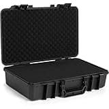 17.5 inch HardShell Carrying Case,Water-resistant & Storage Box with Customizable Foam,Portable Protective Box for Microphone,Recorder,Electronics,Tools,Cameras,Equipment and More,17.5" x 10.5" x 3.5"