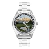 FodPand Mens Stainless Steel 3-Hand Analog Watch Easy Reader 40mm Dial