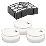 (4 Pieces) 1 Hepa Filters + 3 Foam Filters Compatible With Shark ZU560 ZU561 ZU562 ZU572 UV650 UV725 ZU660 CU530 Upright Vacuum, Replacement HEPA Upright Filter Parts, Compare to XFFK560/ XHEPA560