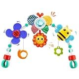 Lynncare Adjustable Arch Bassinet Toys for Infant & Toddlers, Stroller Arch, Baby Crib Toys with Fascinating Hanging for Stimulating Baby’s Senses and Developing Motor Skills