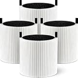 4 Pack Replacement Filter Compatible with Blueair Blue Pure Mini Max Air Purifiers, Blue Pure FMINI Filter HEPA & Activated Carbon Air Filt-er Fits