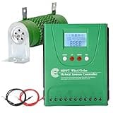 2000W Wind Solar Hybrid Charge Controller, 1000W Wind Turbine & 1000W Solar Panel Charge Controller, 12V/24V Battery Off Grid MPPT Boost Charge Regulator with Dump Load for Home Street Light