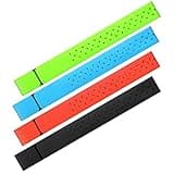 Oudain 4 Pcs Heart Rate Monitor Replacement Strap Band, Soft Heart Rate Monitor Armband Strap, Theory Fitness Adjustable(0.8 x 14.2 Inch,Black, Orange, Green, Blue)