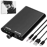 Portable HiFi Headphone Amplifier, 3.5mm Mini Audio Amp with Two-Stage Gain Switch, 16-300Ω Impedance, >120dB SNR, 0.004% Distortion – Compatible with Phones, Laptops, MP3/4, PS5 & Digital Devices
