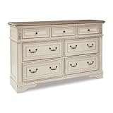 Signature Design by Ashley 7 Drawer Dresser for Bedroom, Two-Tone White