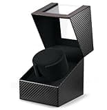 KAVYIA Automatic Watch Winder with Japanese Motor – Silent Adjustable Rotation, Premium PU Leather Exterior and Soft Flexible Watch Pillows, for Father's Day Gift for Him, Christmas Gift 2025