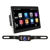10in Double Din Car Stereo, 90° Rotatable Touch Screen Radio for Toyota C-HR 2018 with Wireless CarPlay & Android Auto, Bluetooth WiFi FM Mirror Link SWC + Backup Camera